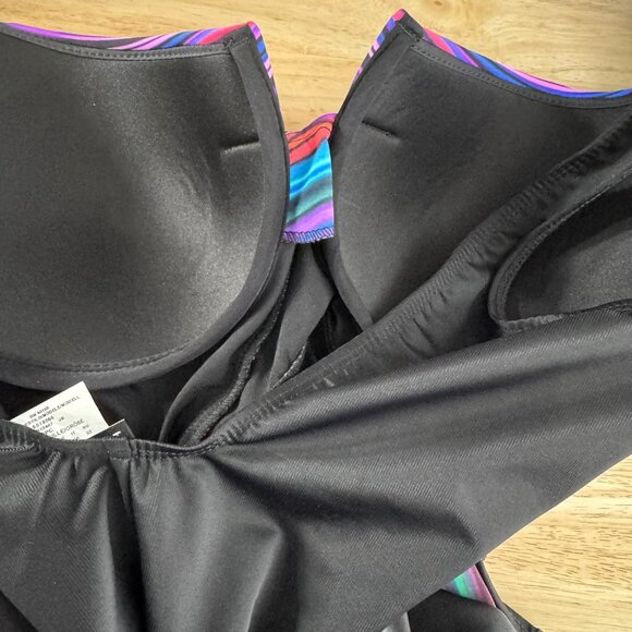 Miraclesuit One Piece Swimsuit Size 16 Striped Colorful Underwire SW-2064 - Picture 5 of 8